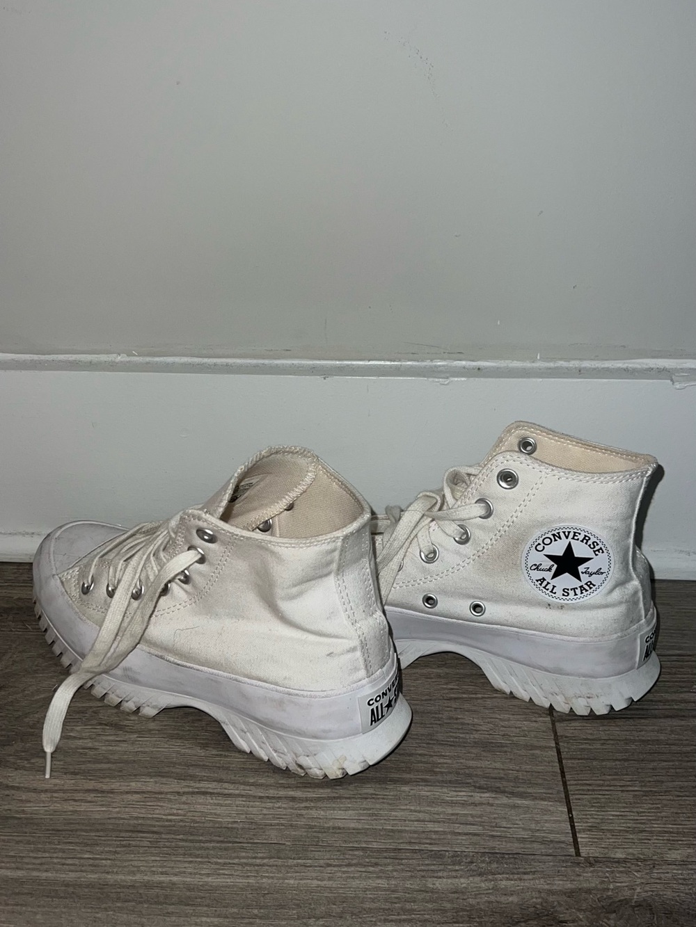 Converse White High-Top Platform Sneakers